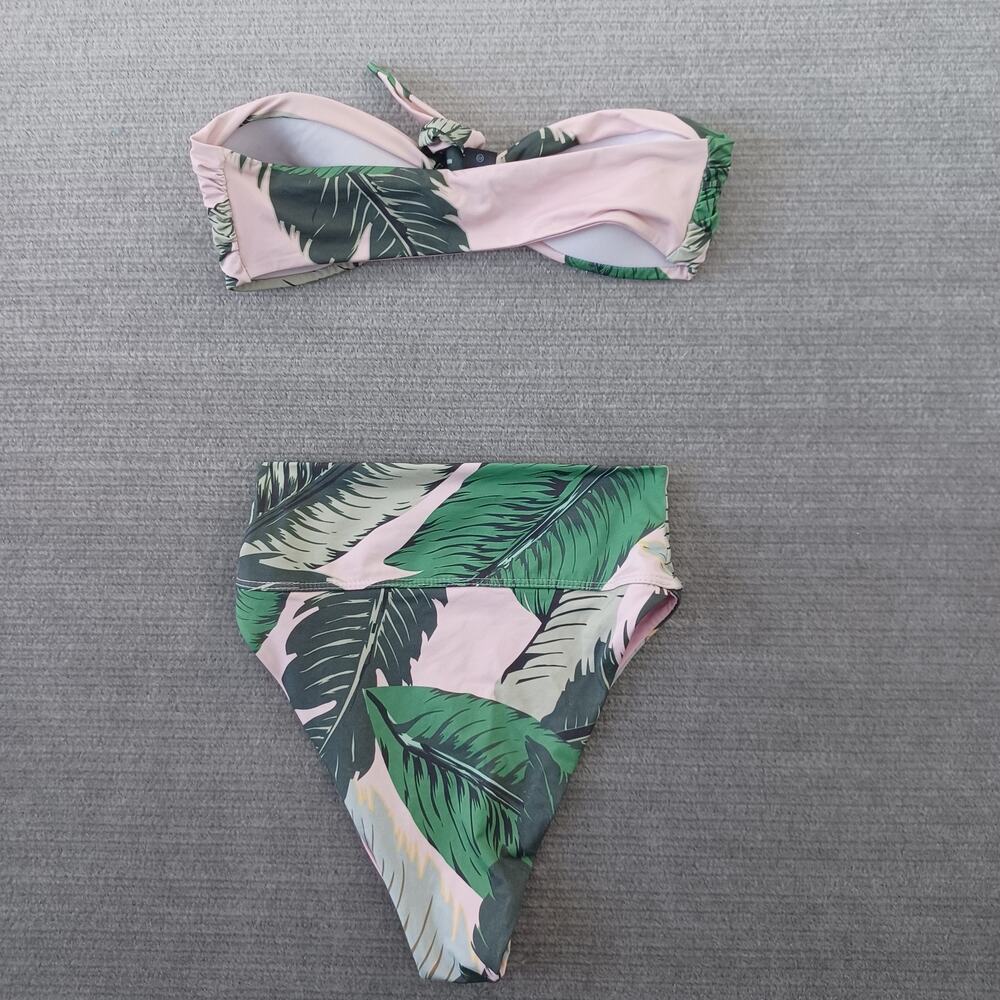 Beach Riot revolve pink palm print High-Waist Bikini - Picture 3 of 10